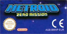 Top of cartridge artwork for Metroid: Zero Mission on the Nintendo Game Boy Advance.