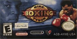 Top of cartridge artwork for Mike Tyson Boxing on the Nintendo Game Boy Advance.
