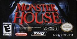 Top of cartridge artwork for Monster House on the Nintendo Game Boy Advance.