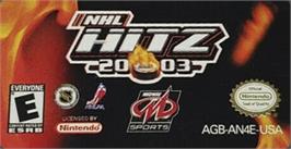 Top of cartridge artwork for NHL Hitz 20-03 on the Nintendo Game Boy Advance.