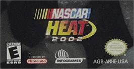 Top of cartridge artwork for Nascar Heat 2002 on the Nintendo Game Boy Advance.