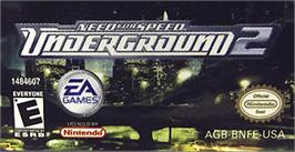 Top of cartridge artwork for Need for Speed Underground 2 on the Nintendo Game Boy Advance.
