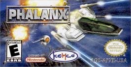Top of cartridge artwork for Phalanx on the Nintendo Game Boy Advance.