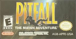Top of cartridge artwork for Pitfall: The Mayan Adventure on the Nintendo Game Boy Advance.
