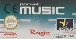 Top of cartridge artwork for Pocket Music on the Nintendo Game Boy Advance.