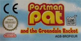 Top of cartridge artwork for Postman Pat and the Greendale Rocket on the Nintendo Game Boy Advance.
