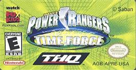 Top of cartridge artwork for Power Rangers: Time Force on the Nintendo Game Boy Advance.