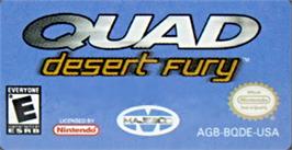 Top of cartridge artwork for Quad Desert Fury on the Nintendo Game Boy Advance.