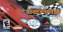 Top of cartridge artwork for Racing Gears Advance on the Nintendo Game Boy Advance.