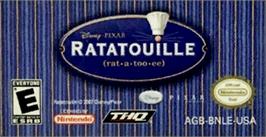 Top of cartridge artwork for Ratatouille on the Nintendo Game Boy Advance.
