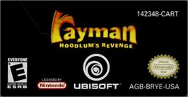 Top of cartridge artwork for Rayman - Hoodlum's Revenge on the Nintendo Game Boy Advance.