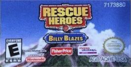 Top of cartridge artwork for Rescue Heroes: Billy Blazes on the Nintendo Game Boy Advance.