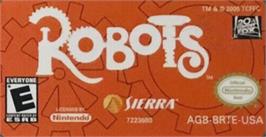 Top of cartridge artwork for Robots on the Nintendo Game Boy Advance.