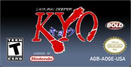 Top of cartridge artwork for Samurai Deeper Kyo on the Nintendo Game Boy Advance.