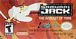 Top of cartridge artwork for Samurai Jack: The Amulet of Time on the Nintendo Game Boy Advance.