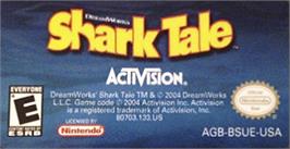 Top of cartridge artwork for Shark Tale on the Nintendo Game Boy Advance.