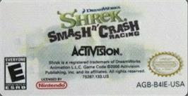 Top of cartridge artwork for Shrek Smash N' Crash Racing on the Nintendo Game Boy Advance.