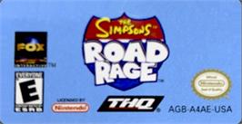 Top of cartridge artwork for Simpsons: Road Rage on the Nintendo Game Boy Advance.