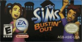 Top of cartridge artwork for Sims: Bustin' Out on the Nintendo Game Boy Advance.