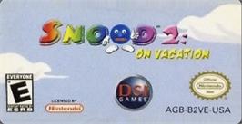 Top of cartridge artwork for Snood 2: On Vacation on the Nintendo Game Boy Advance.