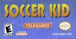 Top of cartridge artwork for Soccer Kid on the Nintendo Game Boy Advance.