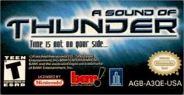Top of cartridge artwork for Sound Of Thunder, A on the Nintendo Game Boy Advance.