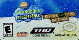 Top of cartridge artwork for Spongebob Squarepants - Revenge Of The Flying Dutchman on the Nintendo Game Boy Advance.