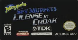 Top of cartridge artwork for Spy Muppets: License To Croak on the Nintendo Game Boy Advance.