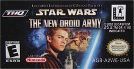 Top of cartridge artwork for Star Wars: The New Droid Army on the Nintendo Game Boy Advance.