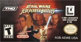 Top of cartridge artwork for Star Wars - Jedi Power Battles on the Nintendo Game Boy Advance.