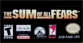 Top of cartridge artwork for Sum of All Fears on the Nintendo Game Boy Advance.