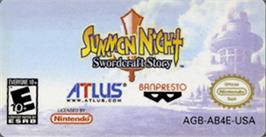 Top of cartridge artwork for Summon Night: Swordcraft Story on the Nintendo Game Boy Advance.
