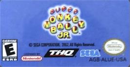 Top of cartridge artwork for Super Monkey Ball Jr. on the Nintendo Game Boy Advance.