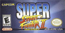 Top of cartridge artwork for Super Street Fighter II: Turbo Revival on the Nintendo Game Boy Advance.