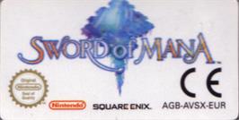 Top of cartridge artwork for Sword of Mana on the Nintendo Game Boy Advance.