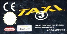 Top of cartridge artwork for Taxi 3 on the Nintendo Game Boy Advance.