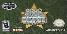 Top of cartridge artwork for Texas Hold 'em Poker on the Nintendo Game Boy Advance.