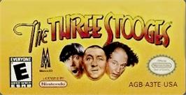 Top of cartridge artwork for The Three Stooges on the Nintendo Game Boy Advance.