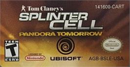 Top of cartridge artwork for Tom Clancy's Splinter Cell - Pandora Tomorrow on the Nintendo Game Boy Advance.