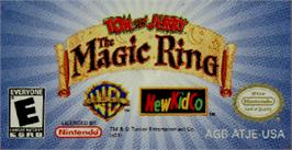 Top of cartridge artwork for Tom and Jerry: The Magic Ring on the Nintendo Game Boy Advance.