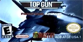 Top of cartridge artwork for Top Gun: Firestorm on the Nintendo Game Boy Advance.