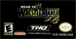 Top of cartridge artwork for WWE Road to Wrestlemania X8 on the Nintendo Game Boy Advance.