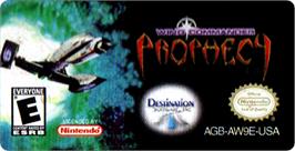 Top of cartridge artwork for Wing Commander: Prophecy on the Nintendo Game Boy Advance.