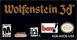 Top of cartridge artwork for Wolfenstein 3D on the Nintendo Game Boy Advance.