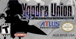 Top of cartridge artwork for Yggdra Union on the Nintendo Game Boy Advance.