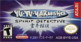 Top of cartridge artwork for Yu Yu Hakusho - Ghost Files - Spirit Detective on the Nintendo Game Boy Advance.
