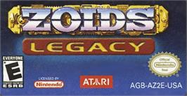 Top of cartridge artwork for Zoids: Legacy on the Nintendo Game Boy Advance.