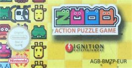 Top of cartridge artwork for Zooo - Action Puzzle Game on the Nintendo Game Boy Advance.