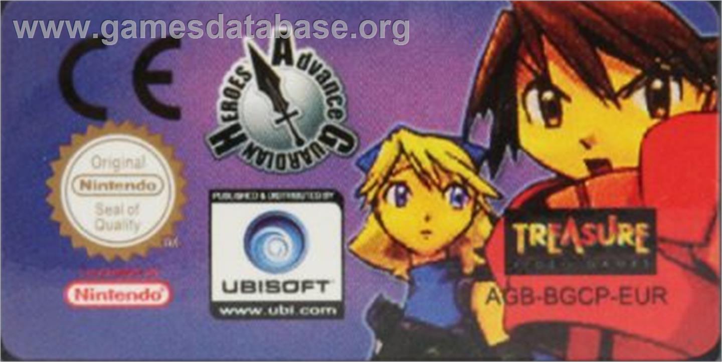 Advance Guardian Heroes - Nintendo Game Boy Advance - Artwork - Cartridge Top