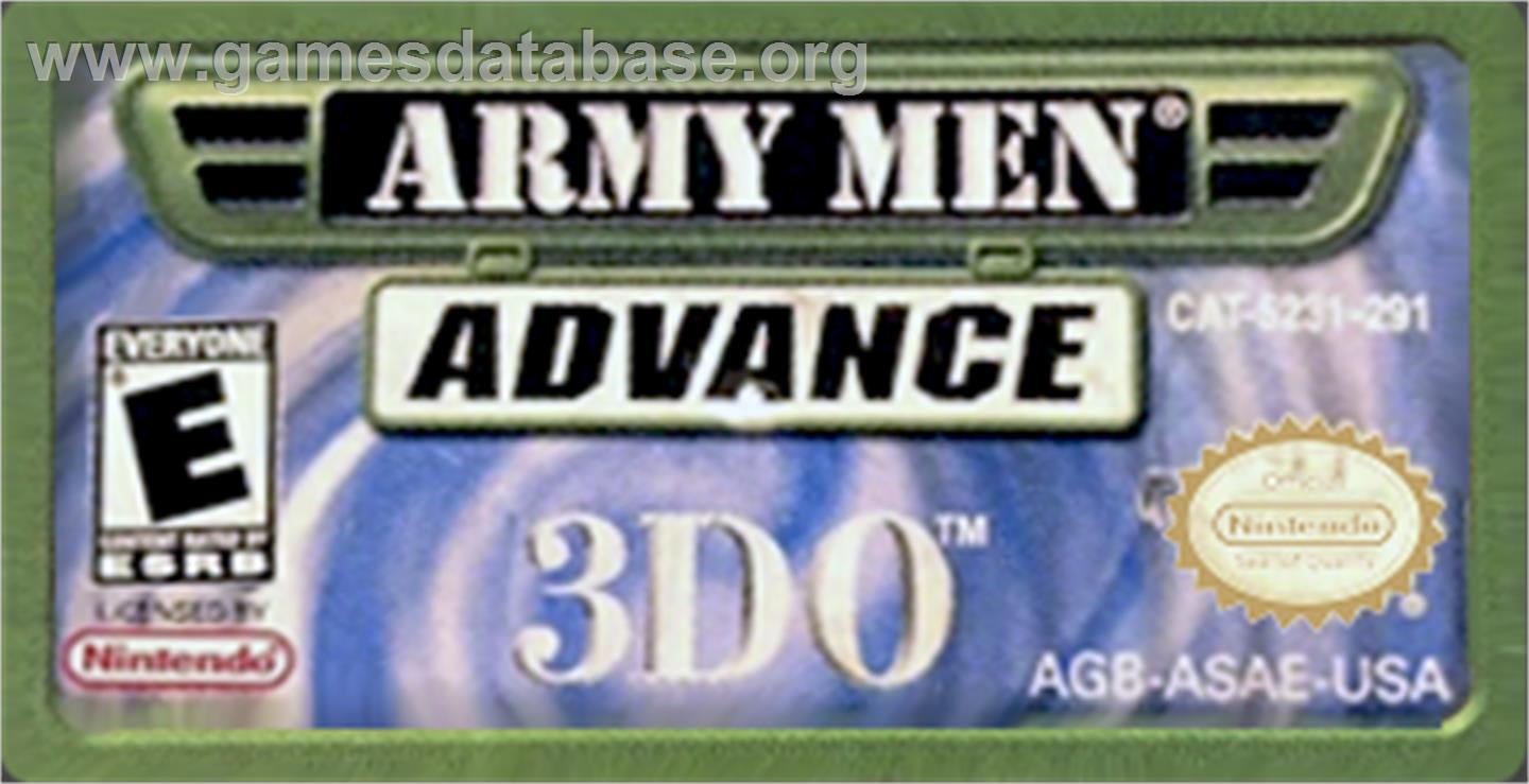 Army Men: Advance - Nintendo Game Boy Advance - Artwork - Cartridge Top